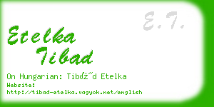 etelka tibad business card